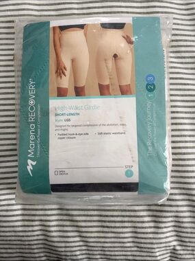Marena Recovery High-Waist Short-Length Girdle in Beige